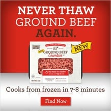 pound of ground frozen beef crumbles